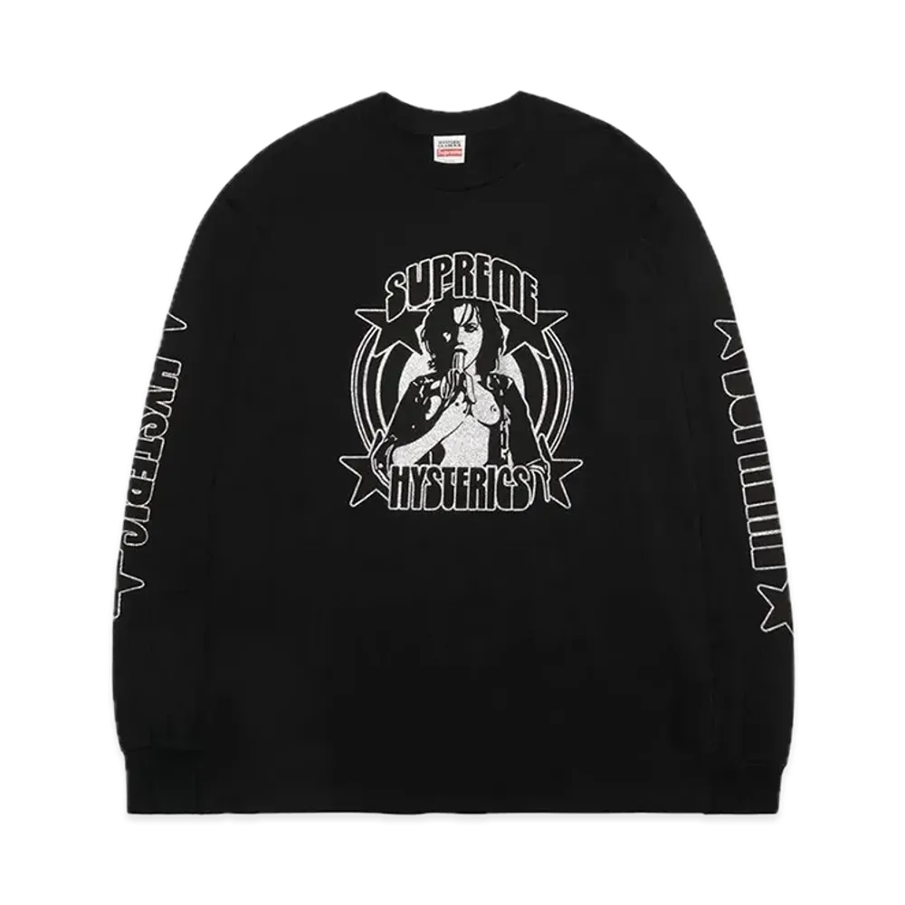 Supreme x HYSTERIC GLAMOUR L/S Tee "Black"