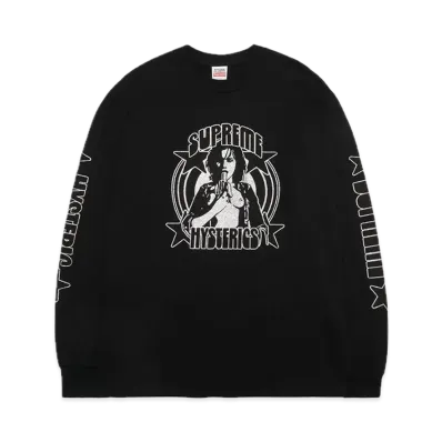 Supreme x HYSTERIC GLAMOUR L/S Tee "Black"