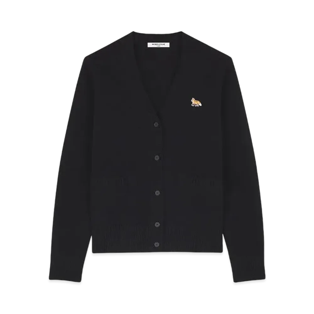 Maison Kitsune Baby Fox Patch Boxy Cardigan "Black"