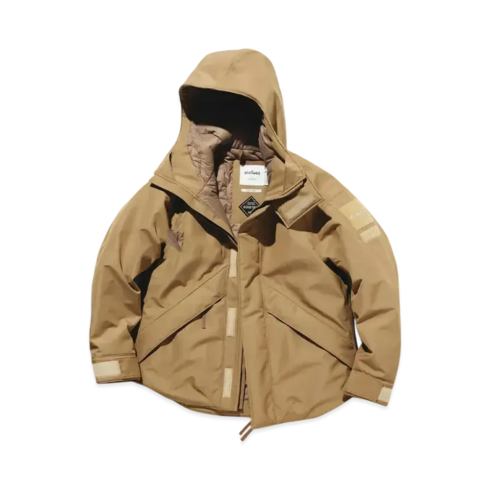 WILD THINGS x nonnative Explorer Puff Jumper Denali Poly Canvas Gore-Tex 2L "Beige"
