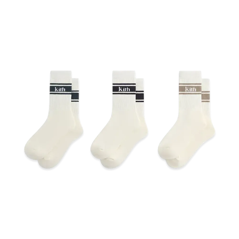 Kith Variegated Stripe Crew Socks "Silk"