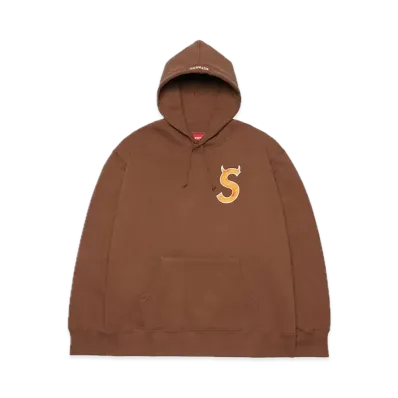 Supreme S Logo Hooded Sweatshirt "Brown" (22FW)