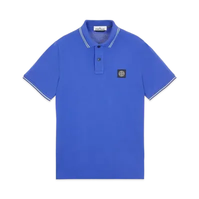 Stone Island 22S18 STRETCH COTTON PIQUE_SLIM FIT "Periwinkle"