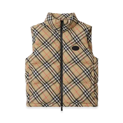 Burberry Women's Check Down Gilet "Sand Beige"