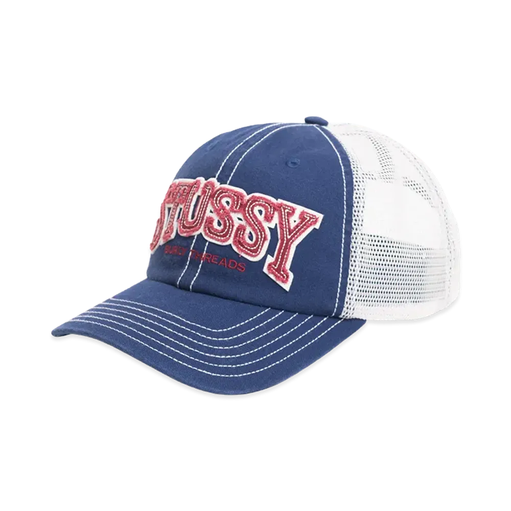 Stussy Mid-Depth Burly Threads Trucker "Navy"