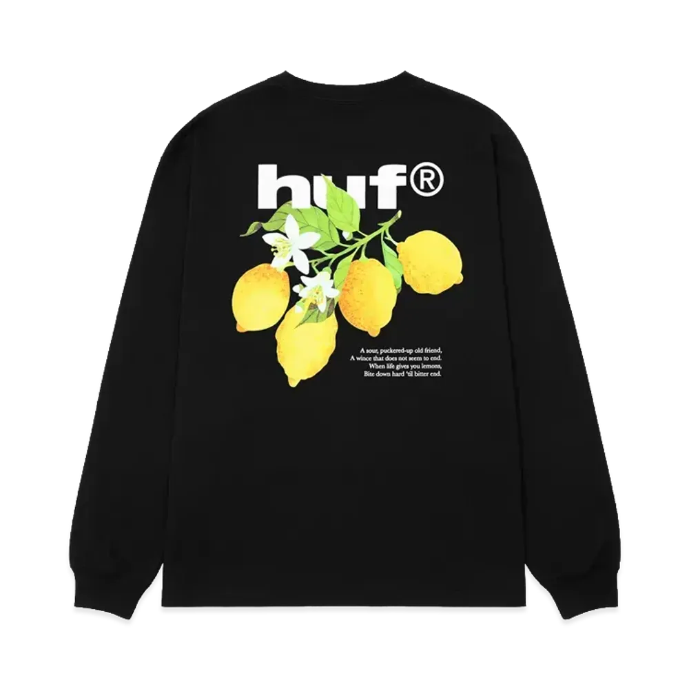 HUF Sour Lemon LS Tee "Black"