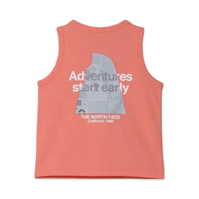 The North Face Kids Toddler Graphic Logo Tank "Fusion Coral"