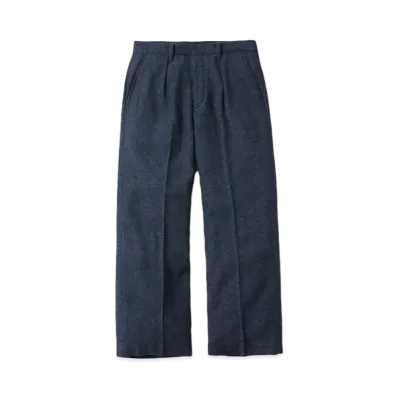 hyakki Herringbone Pants "Navy"
