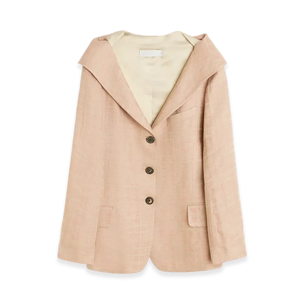 OUR LEGACY Women's Kaonashi Blazer "Hammock Check Crumpled Linen"