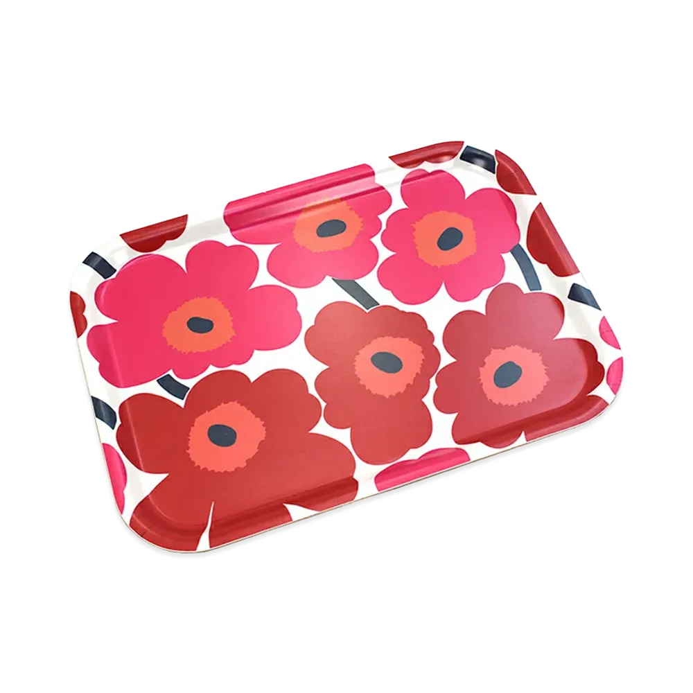 Marimekko Mini Unikko Cutlery Tray Plate "Red/White"