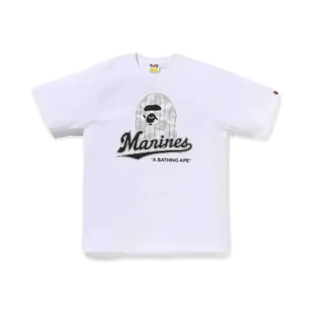 A BATHING APE x Chiba Lotte Marines Logo Tee M "White"
