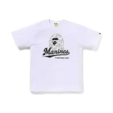 A BATHING APE x Chiba Lotte Marines Logo Tee M "White"