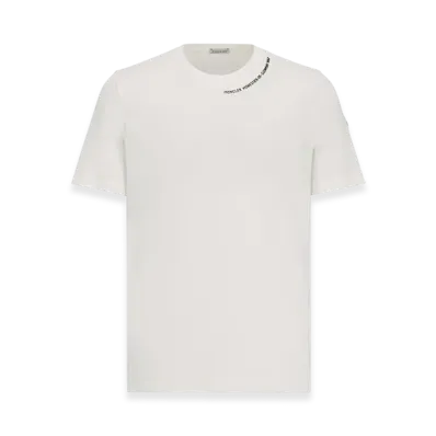 MONCLER Embossed Logo Cotton T-Shirt "White"