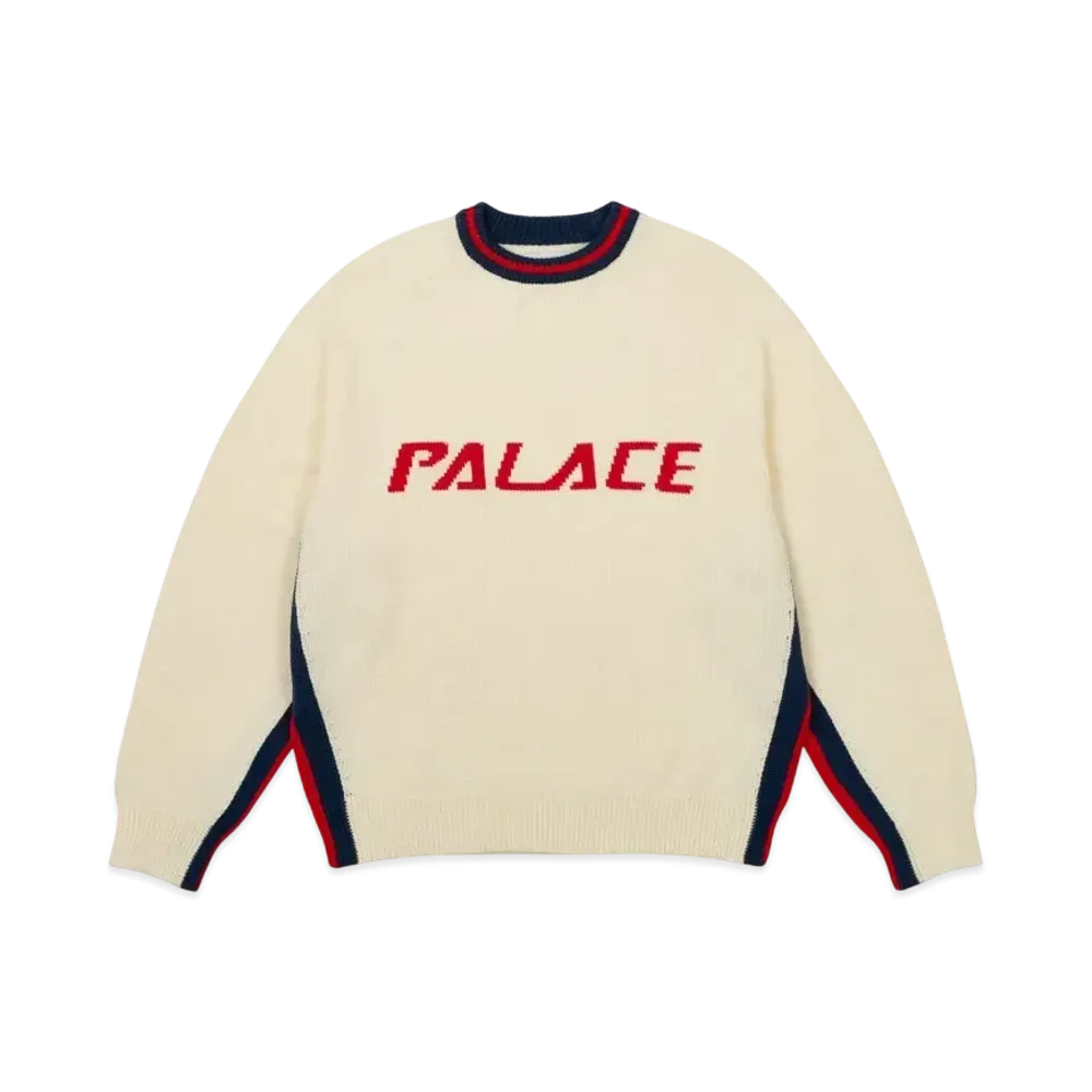 PALACE Tri Colour Knit "White"