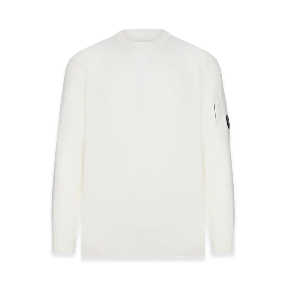 C.P. Company Crew Neck Wool Sweater "White"