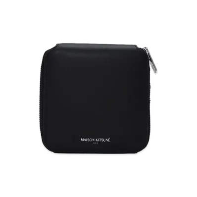 Maison Kitsune Zipped Wallet "Black"