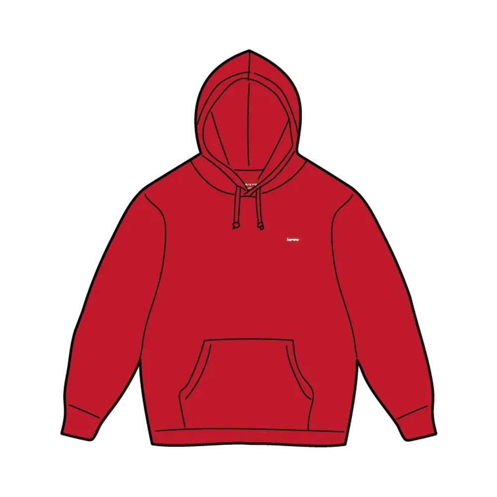 Supreme Small Box Hooded Sweatshirt "Red"