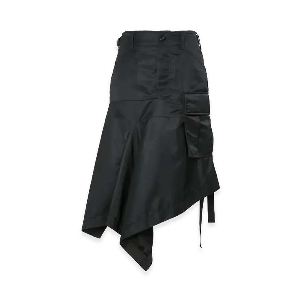 sacai Women's Nylon Twill Skirt "Black"
