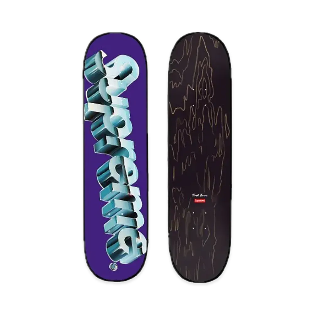 Supreme Chrome Logo Skateboard "Purple"