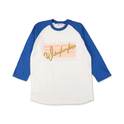 WIND AND SEA SEA Side Jog Rangan 3/4 Sleeve T Shirt "White Blue"