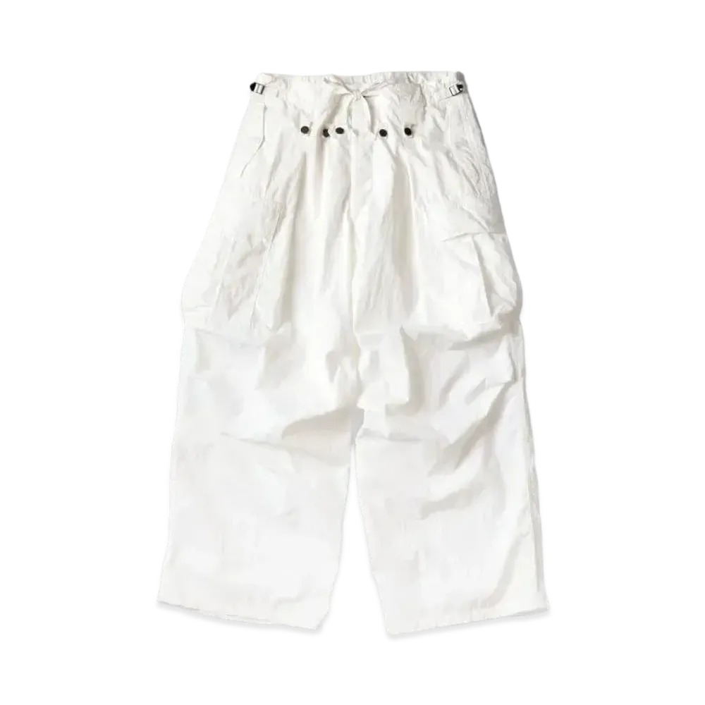 KAPITAL Ripstop Jumbo Cargo Pants "White"