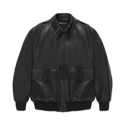 WACKO MARIA Leather A-2 Flight Jacket "Black"