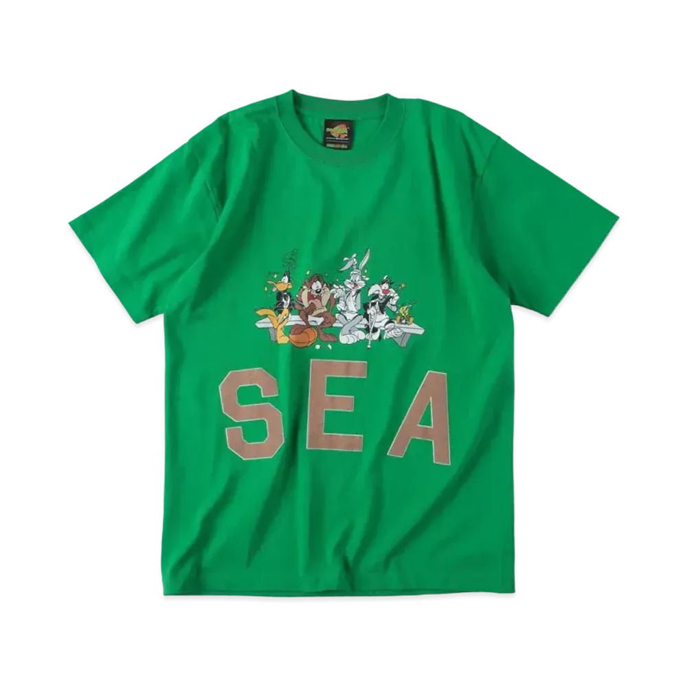 WIND AND SEASPACE JAM (HURTS & SEA) S/S TEE "M.Green"
