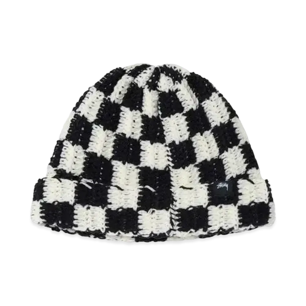 Stussy CROCHET CHECKER BEANIE "Black"