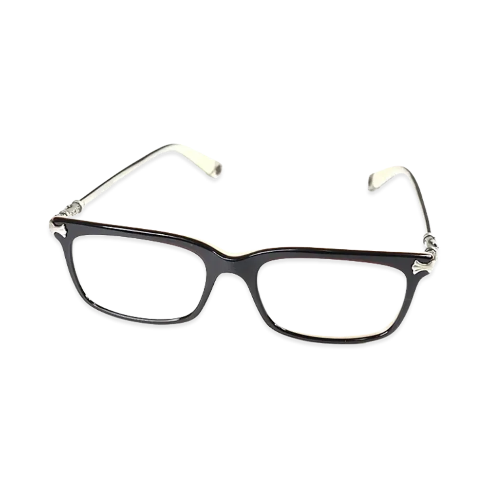 Chrome Hearts FUN HATCH Square Optical Glasses "Brown/Cream"