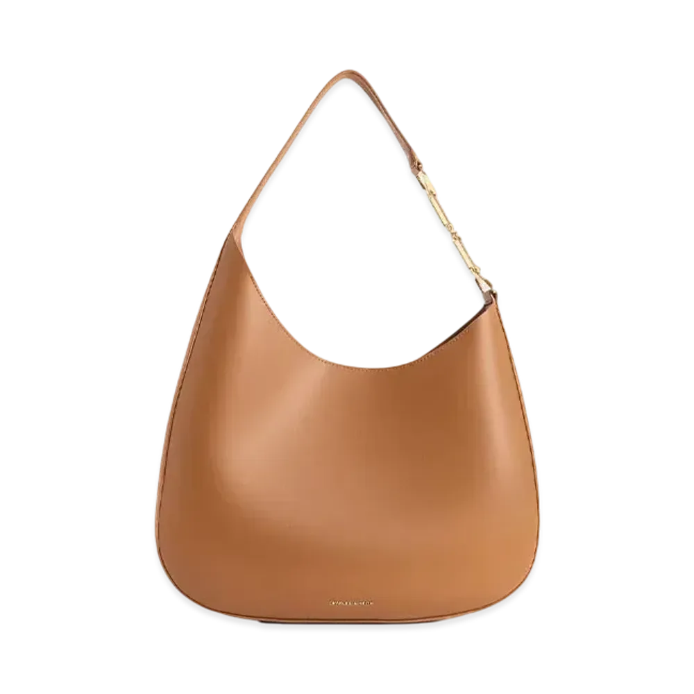 CHARLES & KEITH Agatha Chain Accent Shoulder Bag "Brown"