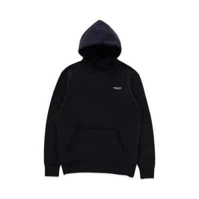 RATS Fleece Cross Neck Hoodie "Black"