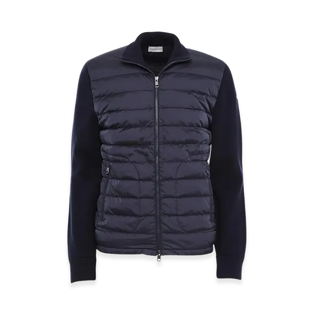 MONCLER Mens Cardigan Tricot Zip-Up Cardigan "Navy"