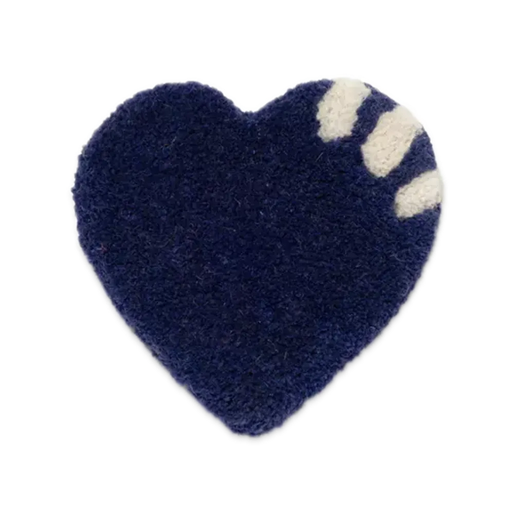 HUMAN MADE Heart Rug Coaster "Navy"