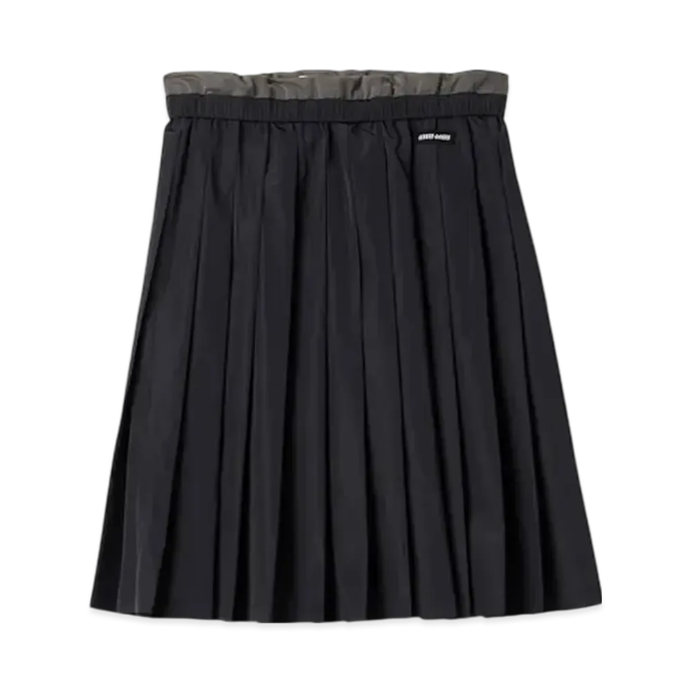 MIU MIU Women's Technical Silk Skirt "Blue"