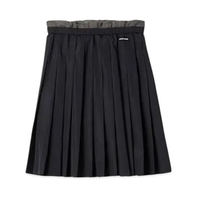 MIU MIU Women's Technical Silk Skirt "Blue"