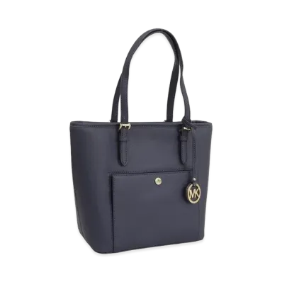 MICHAEL KORS Women's Jet Set Item MD TZ Snap Pckt Tote "Navy"