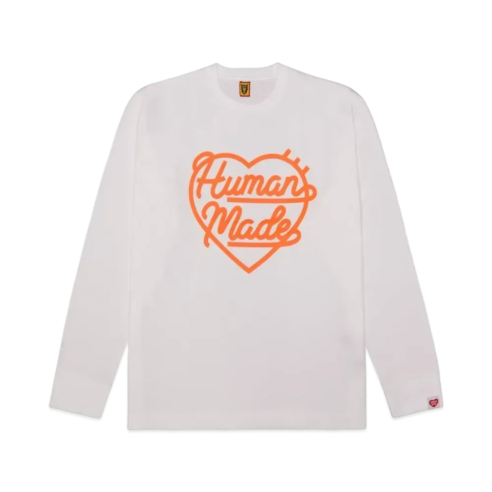 HUMAN MADE Heart L/S T-Shirt "White"