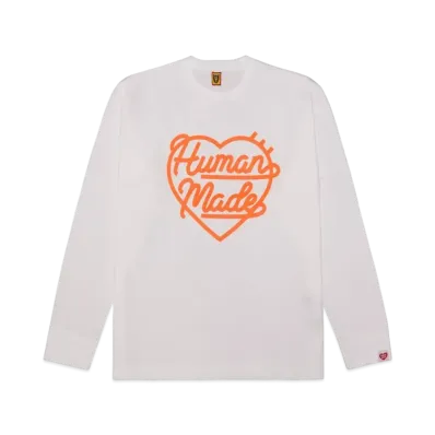 HUMAN MADE Heart L/S T-Shirt "White"