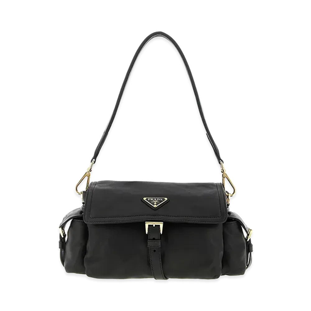 PRADA Wonen's Nappa Leather Explore Shoulder Bag "Black"