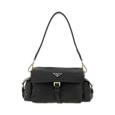 PRADA Wonen's Nappa Leather Explore Shoulder Bag "Black"