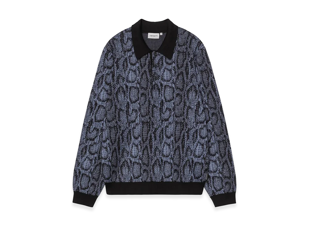 Carhartt WIP L/S Snake Polo "Snake Camo Jacquard/Black"