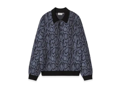 Carhartt WIP L/S Snake Polo "Snake Camo Jacquard/Black"