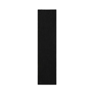 Courreges Ribbed Wool Scarf "Black"