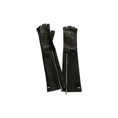 OUR LEGACY Women's Zipped Dining Glove "Black Nappa"