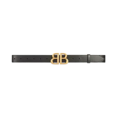 GUCCI x BALENCIAGA The Hacker Bb Large Belt Calafskin "Black"