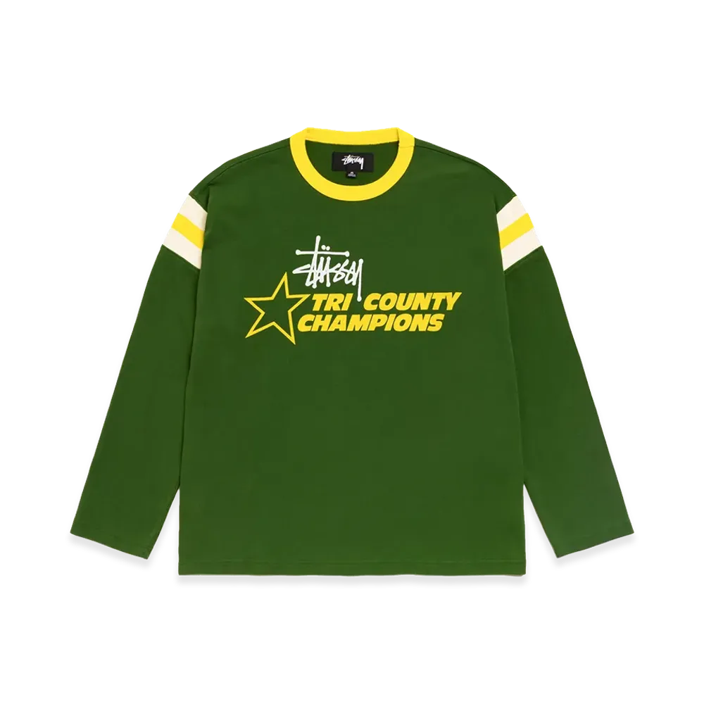 Stussy LS Ringer Tee "Green"