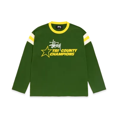 Stussy LS Ringer Tee "Green"
