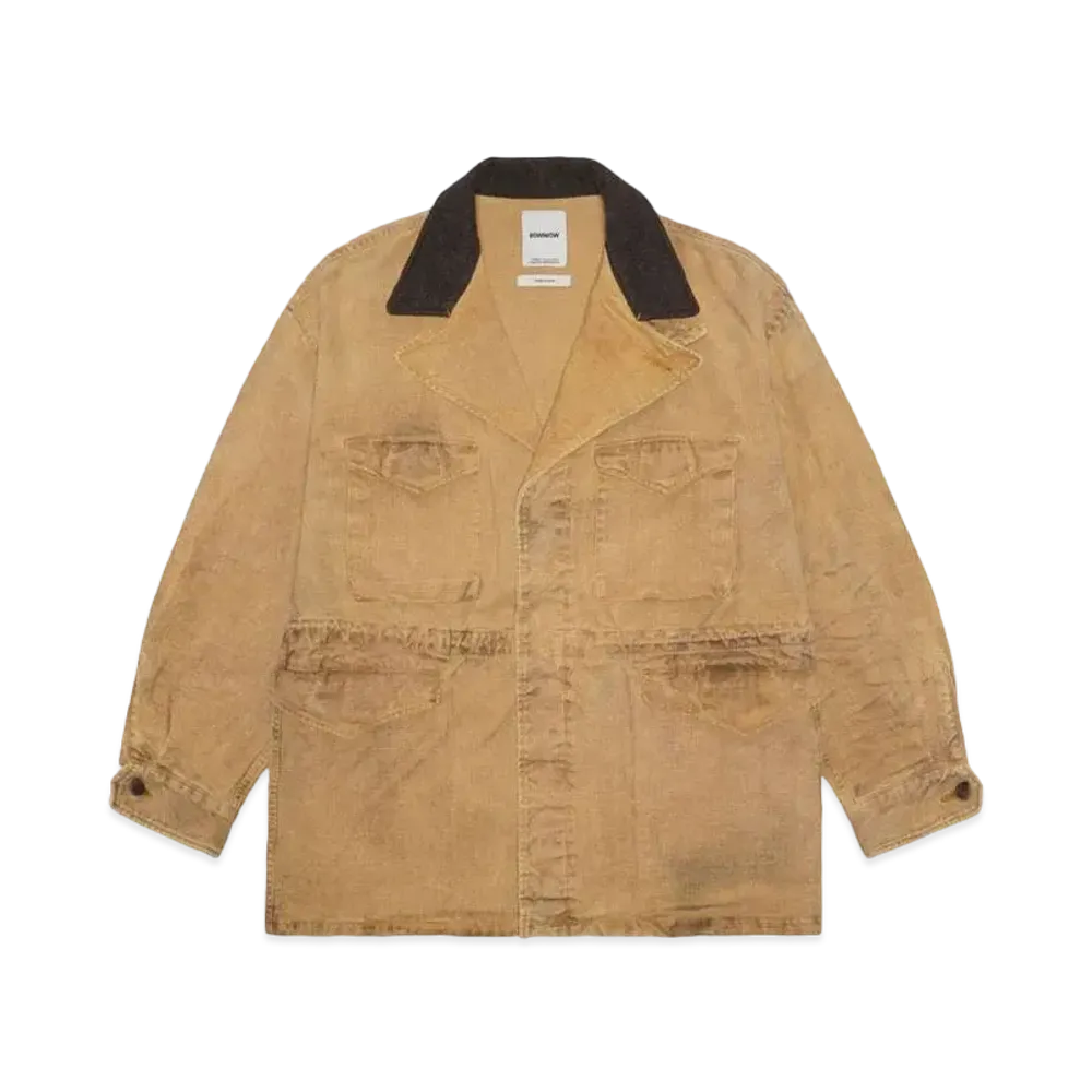 BOW WOW TIN CLOTH FIELD JACKET "TAN DUSTY AGEING"