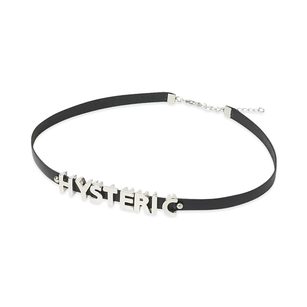 HYSTERIC GLAMOUR Women's Metal Symbol Logo Choker "Black"
