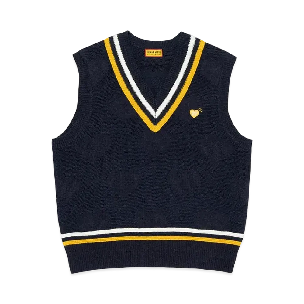 HUMAN MADE Heart Knit Vest "Navy"
